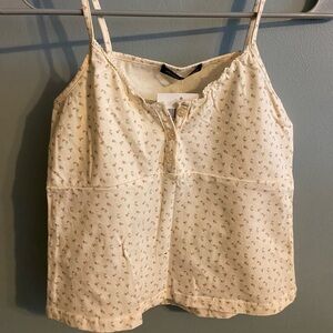 Brandy Melville Tank Top, OS, Pink/Cream/Green